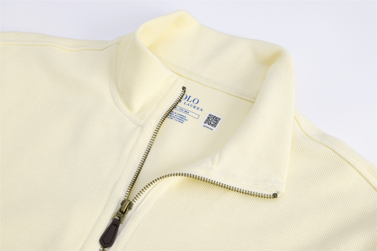 Polo Ralph Lauren סווטשירט חצי-רוכסן עם לוגו – תמונה 9