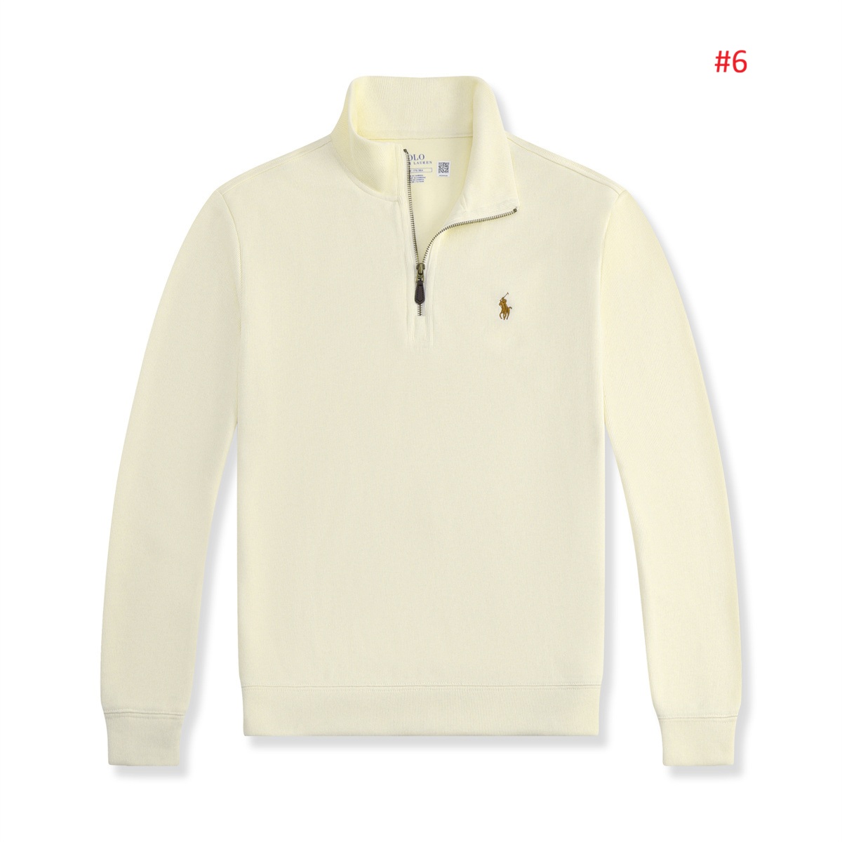 Polo Ralph Lauren סווטשירט חצי-רוכסן עם לוגו – תמונה 7