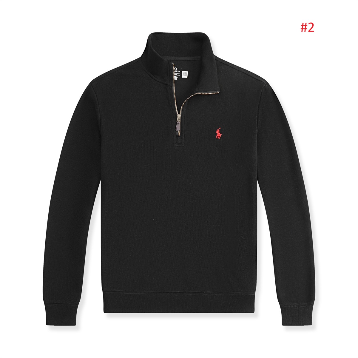 Polo Ralph Lauren סווטשירט חצי-רוכסן עם לוגו – תמונה 3