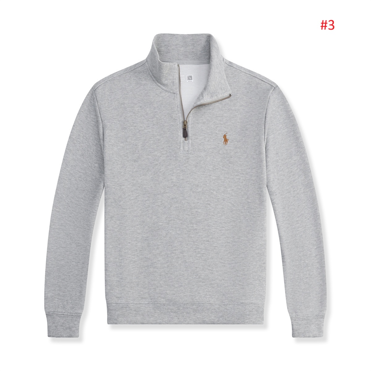 Polo Ralph Lauren סווטשירט חצי-רוכסן עם לוגו – תמונה 4