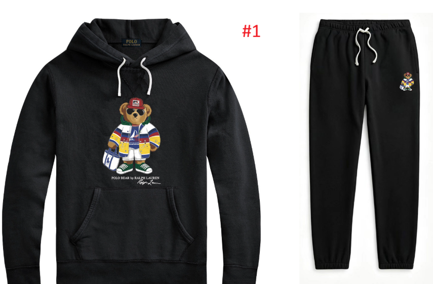 POLO RALPH LAUREN חליפת טרנינג Polo Bear עם קפוצ׳ון – תמונה 2