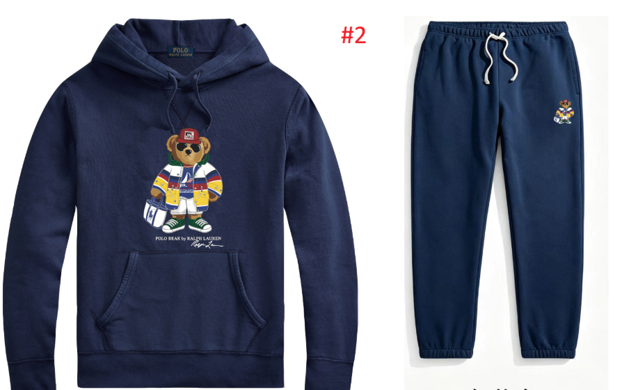 POLO RALPH LAUREN חליפת טרנינג Polo Bear עם קפוצ׳ון – תמונה 3
