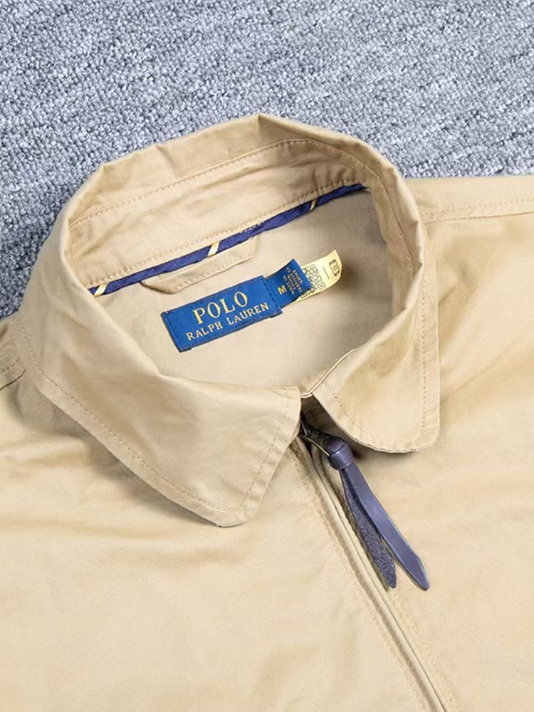 Polo Ralph Lauren ג'קט הרינגטון לגברים עם רוכסן ולוגו רקום – תמונה 6