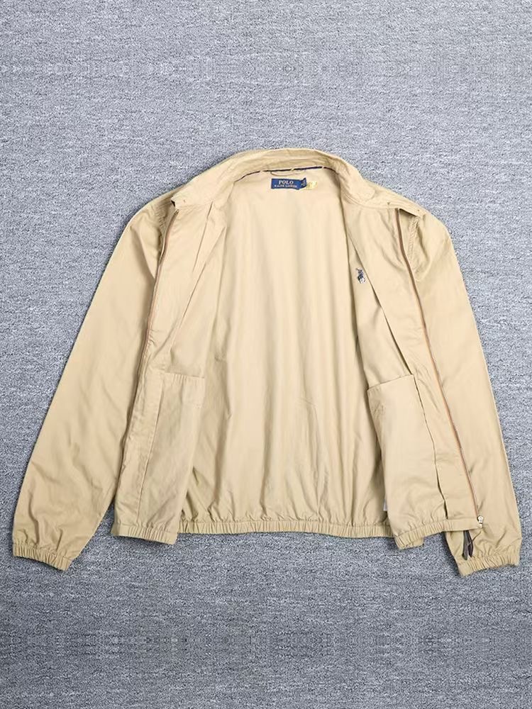 Polo Ralph Lauren ג'קט הרינגטון לגברים עם רוכסן ולוגו רקום – תמונה 5