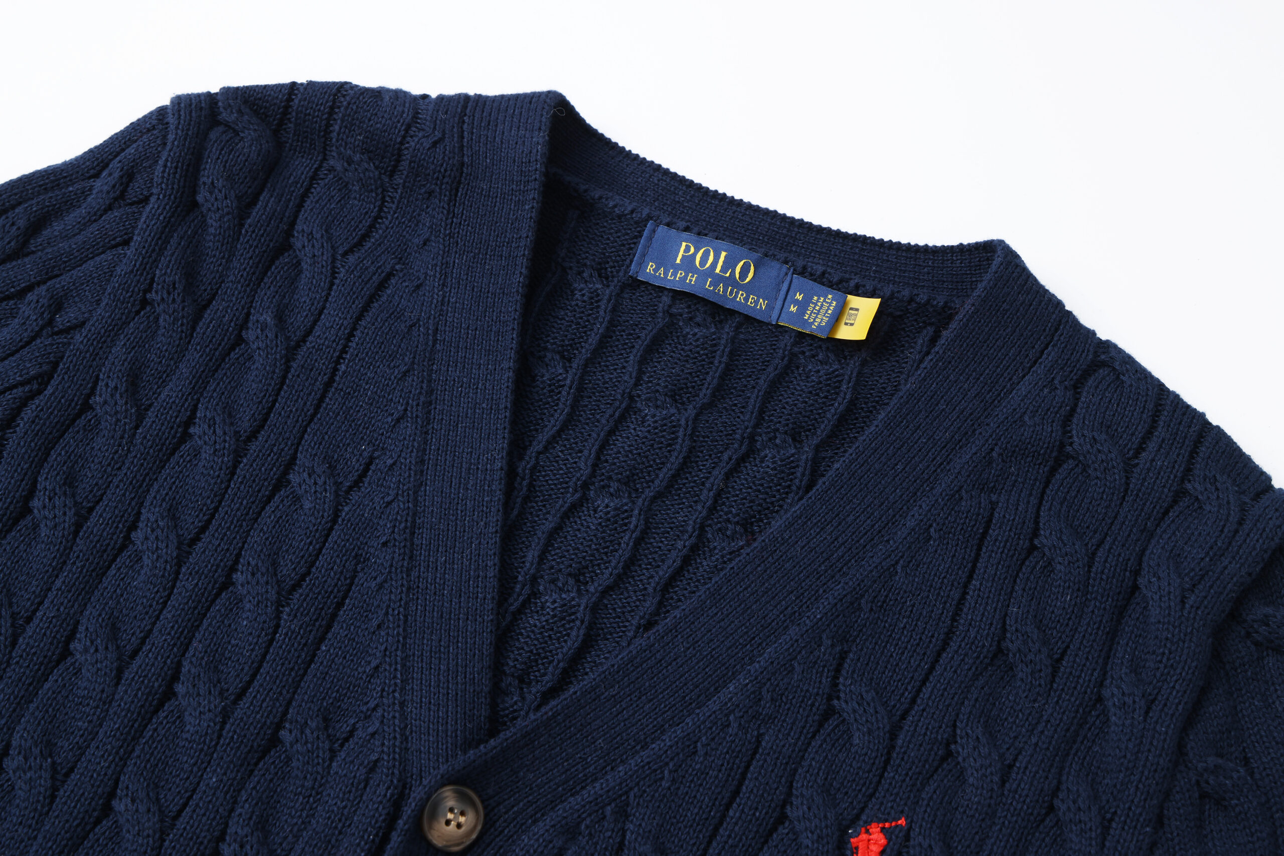 POLO RALPH LAUREN קרדיגן סריג צמות לגברים – תמונה 7