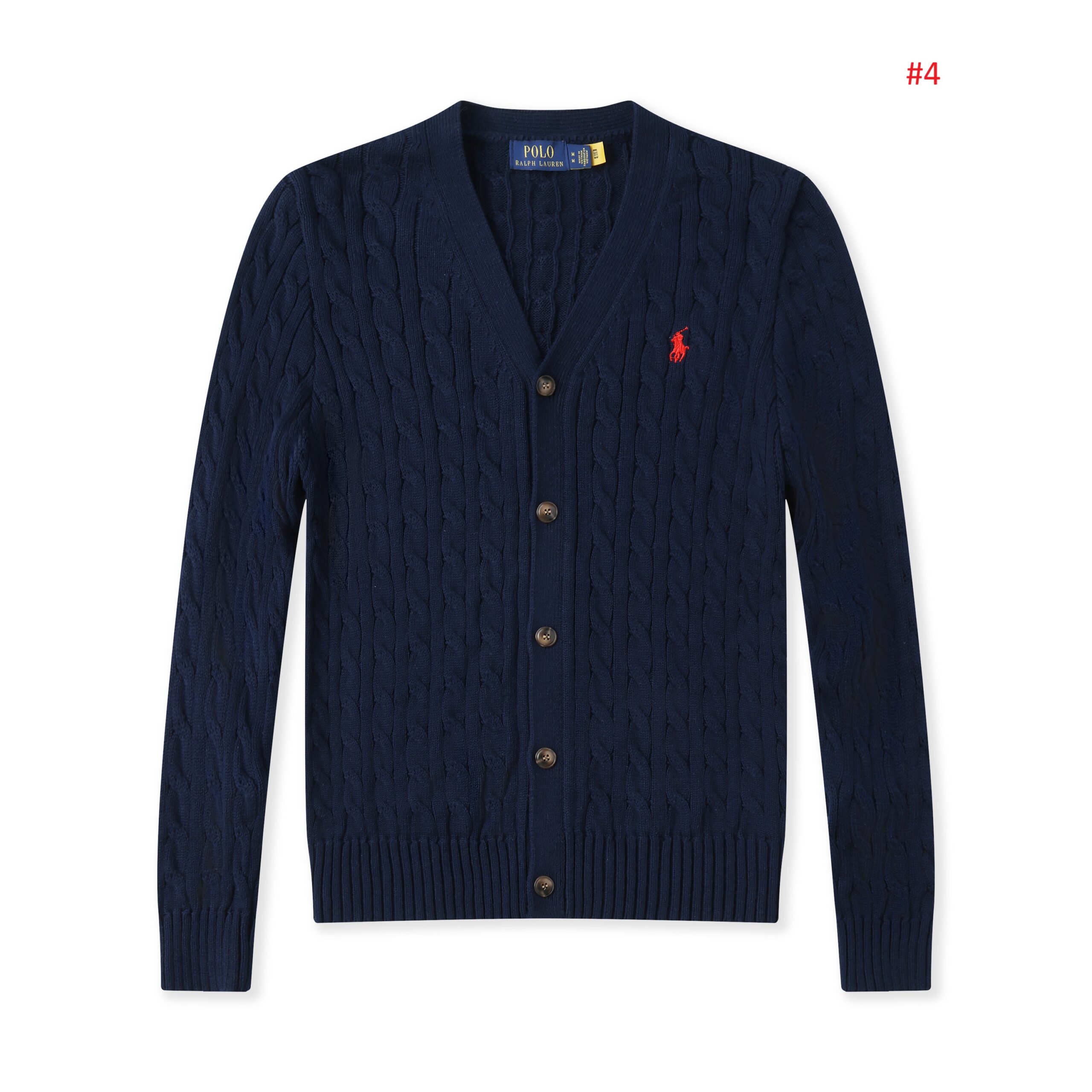 POLO RALPH LAUREN קרדיגן סריג צמות לגברים – תמונה 5
