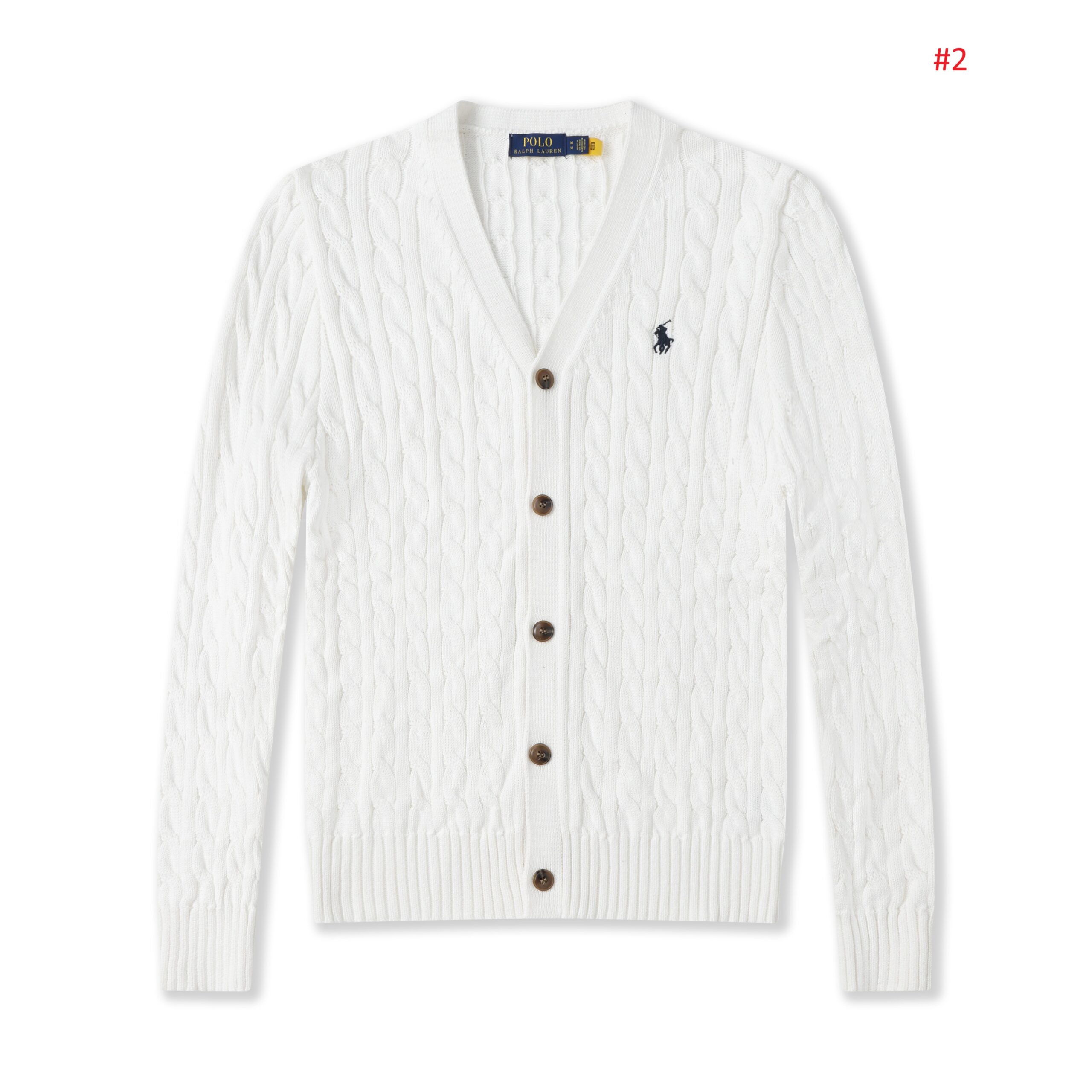 POLO RALPH LAUREN קרדיגן סריג צמות לגברים – תמונה 3
