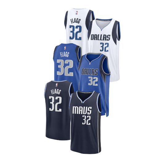 1 (4) NBA גופיית אוהדים Dallas Mavericks 32 FLAGG