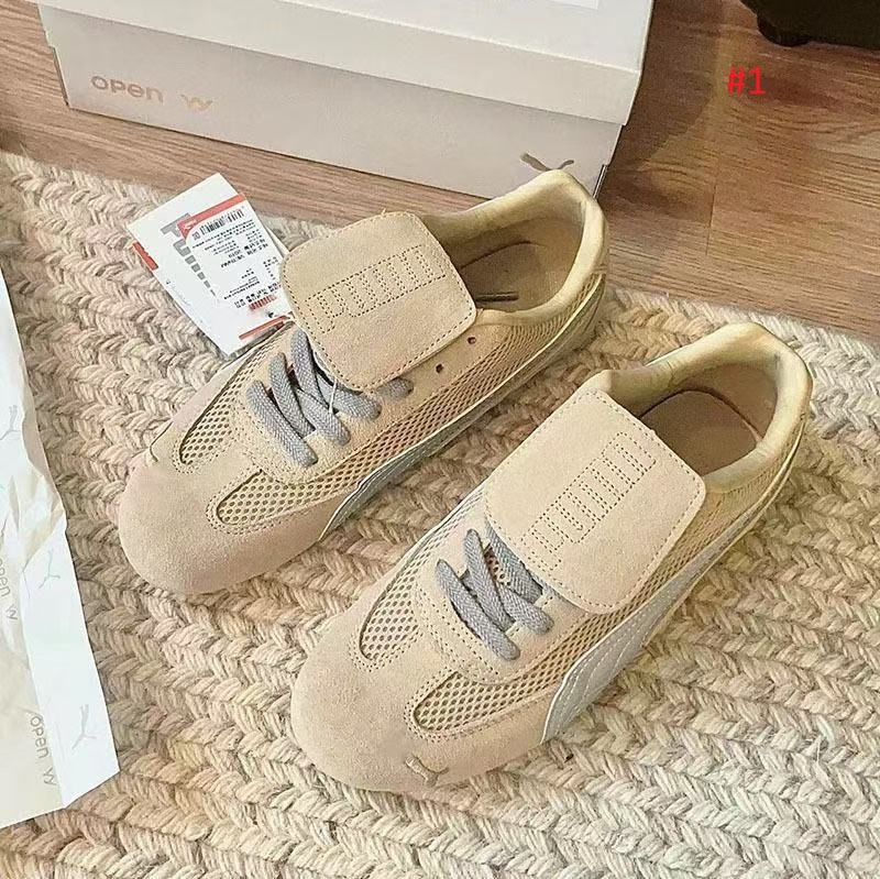 PUMA סניקרס נהיגה זמש-רשת עם לשונית סקוץ׳ – תמונה 2