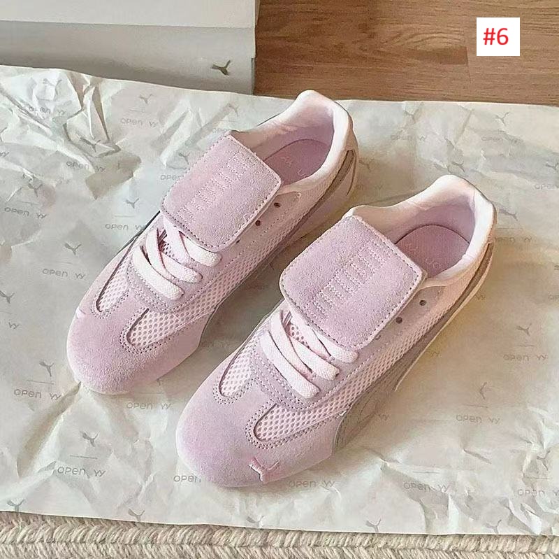 PUMA סניקרס נהיגה זמש-רשת עם לשונית סקוץ׳ – תמונה 8