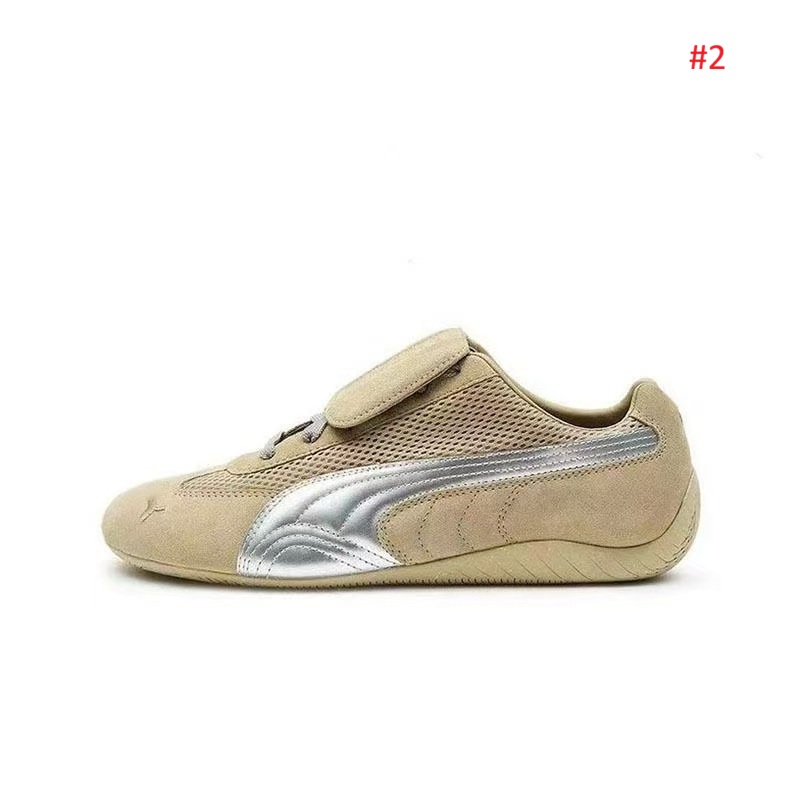 PUMA סניקרס נהיגה זמש-רשת עם לשונית סקוץ׳ – תמונה 3