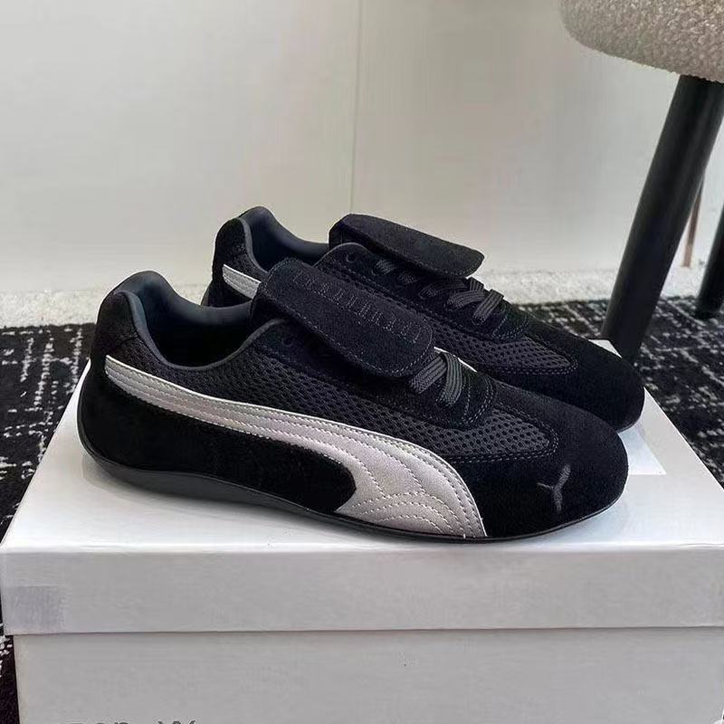 PUMA סניקרס נהיגה זמש-רשת עם לשונית סקוץ׳ – תמונה 6