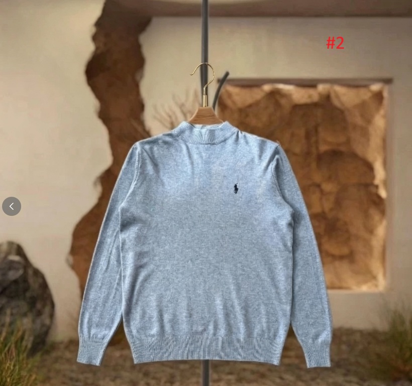 Polo Ralph Lauren סריג חצי-גולף לגברים עם לוגו Pony – תמונה 3