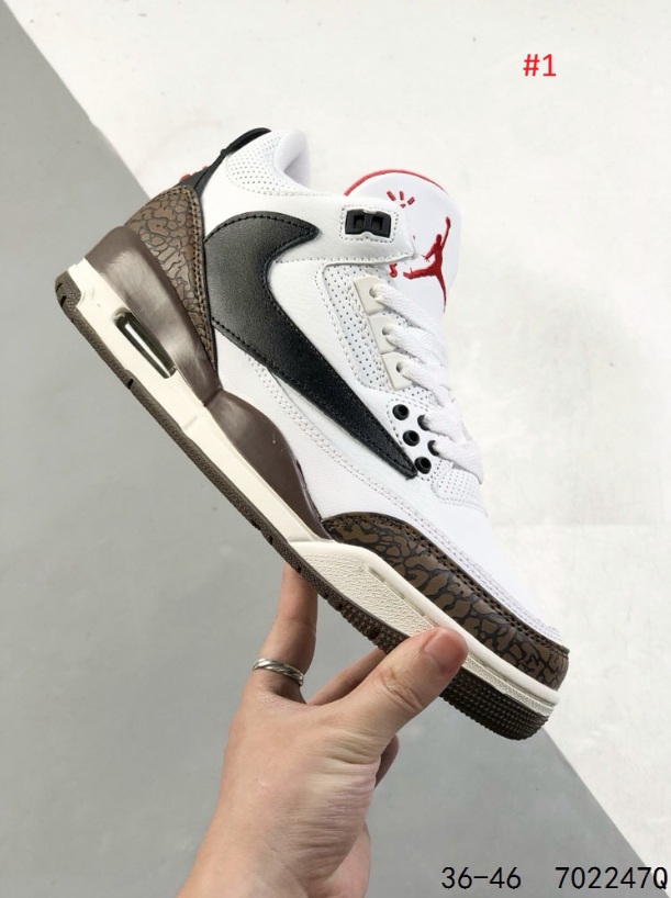 Nike Air Jordan 3 סניקרס כדורסל עם Swoosh – תמונה 2