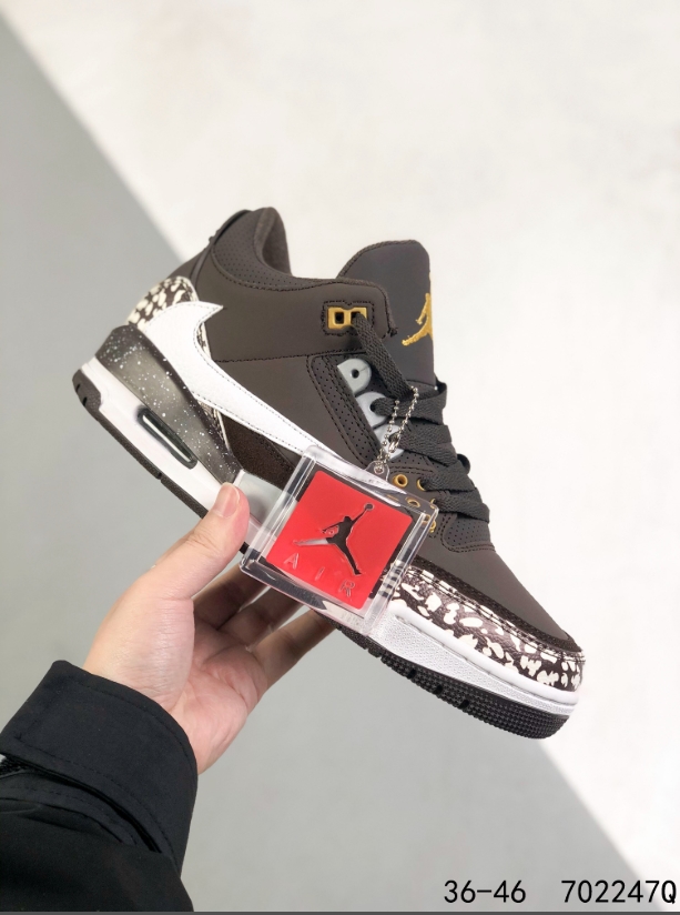 Nike Air Jordan 3 סניקרס כדורסל עם Swoosh – תמונה 8