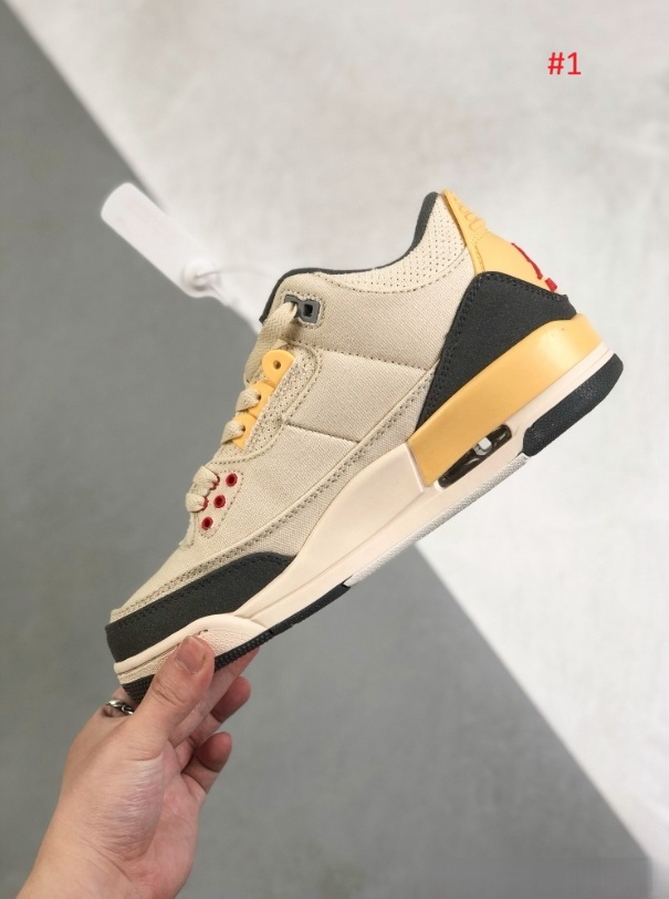 Jordan סניקרס Air Jordan 3 בד קנבס – תמונה 2