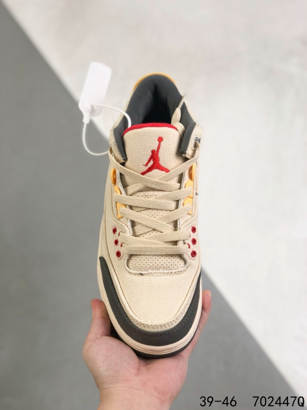 Jordan סניקרס Air Jordan 3 בד קנבס – תמונה 3