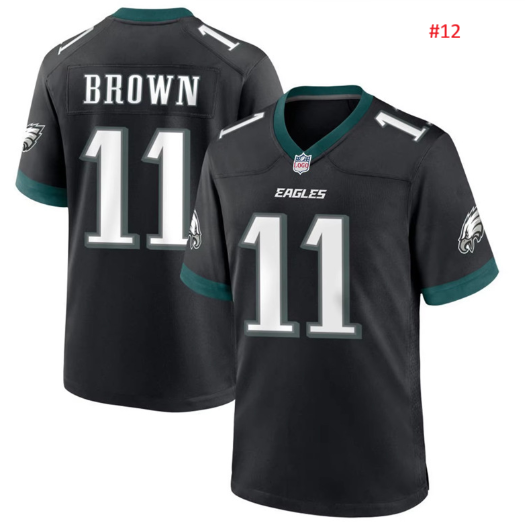 חולצת אוהדים Philadelphia Eagles בשחור, תצוגה כפולה עם מספר 11
