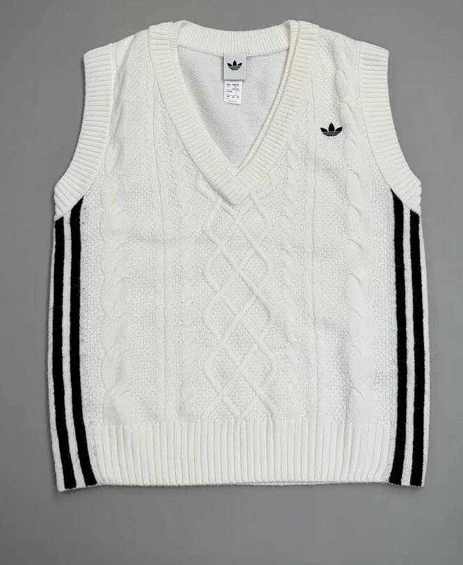 adidas Originals וסט סרוג 3‑Stripes בצווארון V – תמונה 3