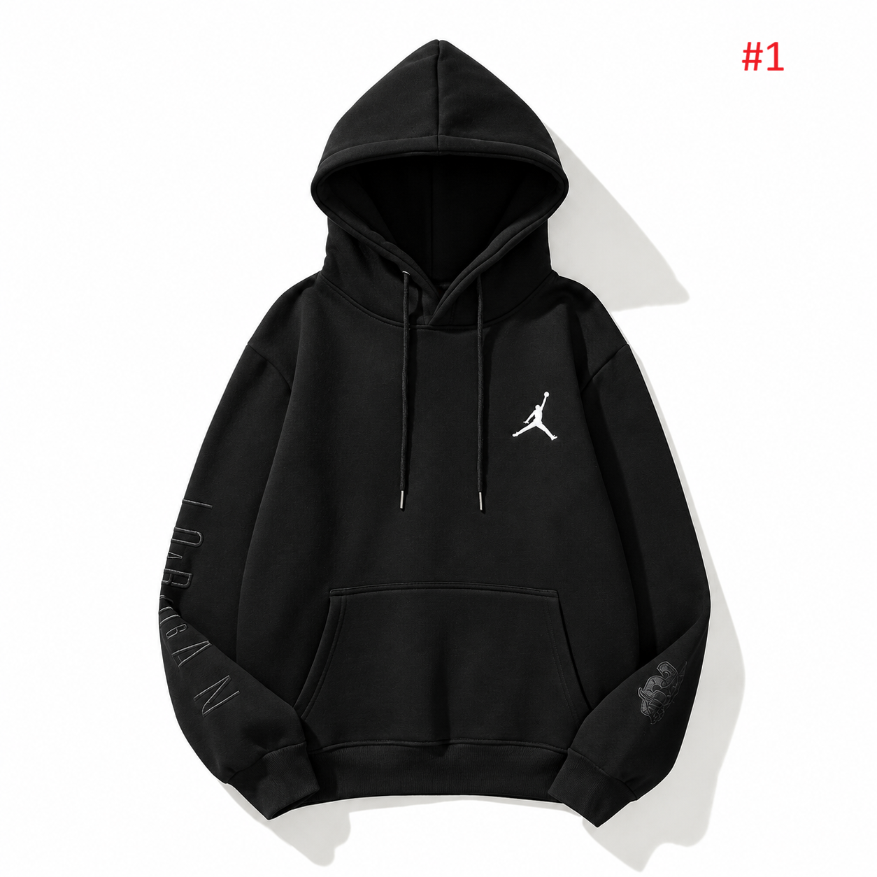 Jordan קפוצ'ון לוגו Jumpman עם כיס קנגורו – תמונה 2