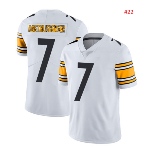 חולצת פוטבול אוהדים לבנה, TRUBISKY מספר 10, חזית וגב