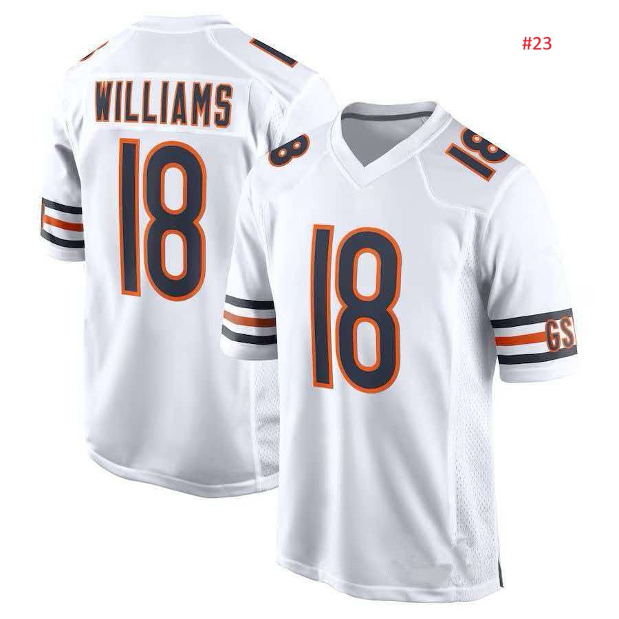 ג'רזי פוטבול Chicago Bears לבן, WILLIAMS 18, מבט כפול