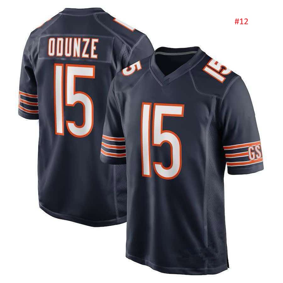 ג'רזי פוטבול Chicago Bears כחול כהה, ODUNZE 15, תצוגה כפולה