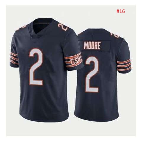 ג'רזי פוטבול Chicago Bears כחול כהה, MOORE 2, מבט קדמי ואחורי