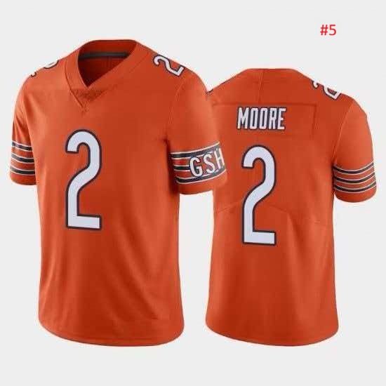 ג'רזי פוטבול Chicago Bears כתום, MOORE 2, שם ומספר מודגשים
