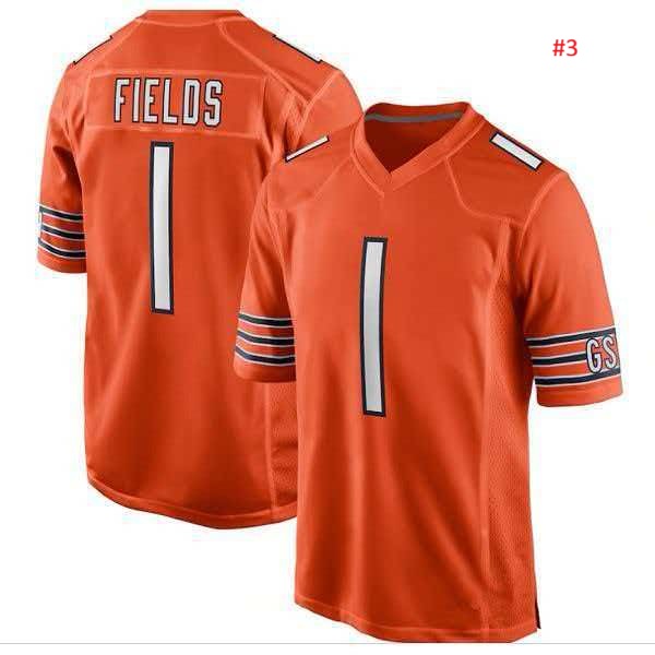 ג'רזי פוטבול Chicago Bears כתום, FIELDS 1, שרוולים מפוספסים GSH
