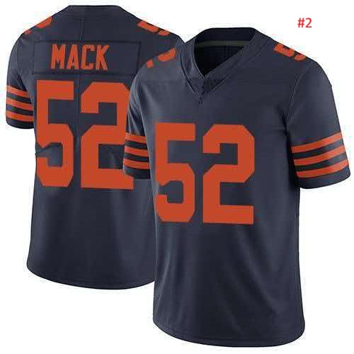 ג'רזי פוטבול Chicago Bears כחול כהה, MACK 52, מבט קדמי ואחורי