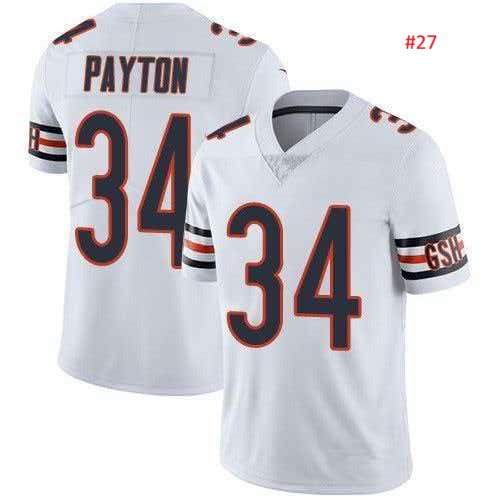 ג'רזי פוטבול Chicago Bears לבן, PAYTON 34, מבט כפול