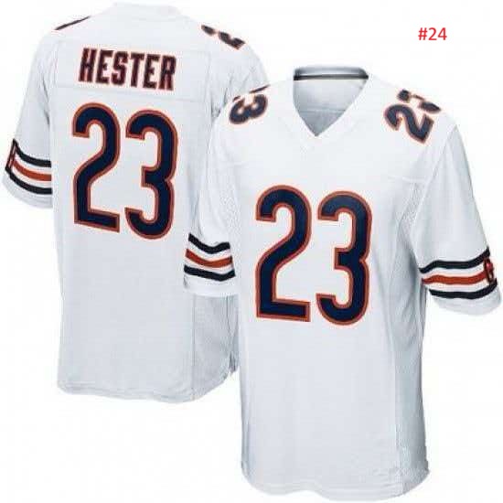 ג'רזי פוטבול Chicago Bears לבן, HESTER 23, תצוגה קדמית ואחורית