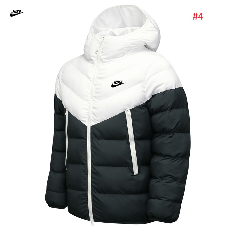 Nike מעיל פאפר עם קפוצ'ון בעיצוב Chevron – תמונה 5