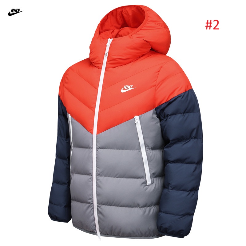 Nike מעיל פאפר עם קפוצ'ון בעיצוב Chevron – תמונה 3