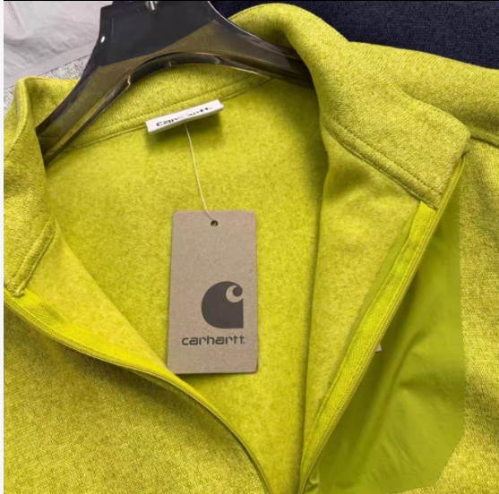 Carhartt סוודר פליז חצי רוכסן עם כיס חזה – תמונה 8