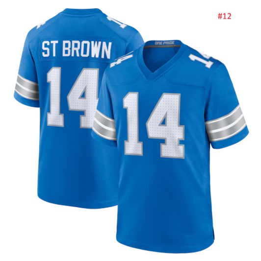 חולצת אוהדים Detroit Lions לגברים עם שם/מספר שחקן – תמונה 13