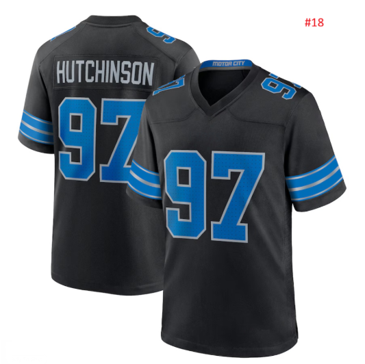 חולצת אוהדים Detroit Lions לגברים עם שם/מספר שחקן – תמונה 30