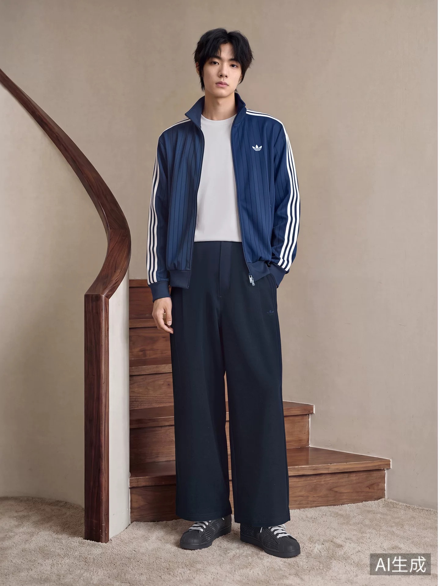 adidas Originals ג'קט טרנינג 3‑Stripes קלאסי – תמונה 4