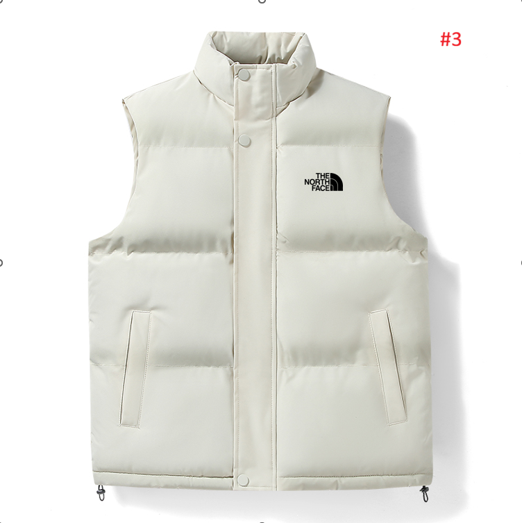 וסט מרופד The North Face בצבע שמנת, מבט קדמי