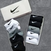 חמש 5 זוגות גרביים מכותנה של נייק