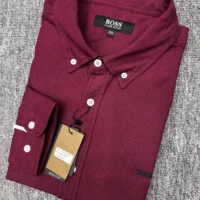 חולצה מכופתרת ארוכה לגברים הוגו בוס Hugo Boss