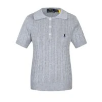 סריג קצר צווארון סוודר צמות נשים פולו ראלף לורן Ralph Lauren