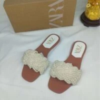 כפכפי נשים שטוחות פנינים בהשראת זארה ZARA