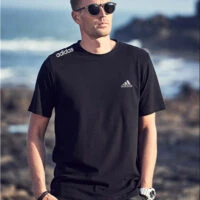 חולצת טישרט קצרה לוגו אדידס ADIDAS לגברים