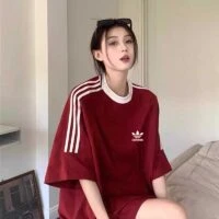 חולצת טישרט אוברסייז 3 פסים לנשים אדידס ADIDAS