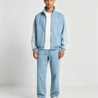 חליפת טרנינג דמוי ג'ינס עם שלושת הפסים אדידס ADIDAS