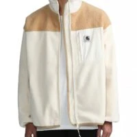 מעיל פליס Carhartt עם רוכסן מלא ורקמת גב