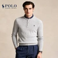 Polo Ralph Lauren סוודר הנלי סריג וופל לגברים