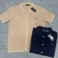 POLO RALPH LAUREN חולצת פולו סרוגה עם כפתורים